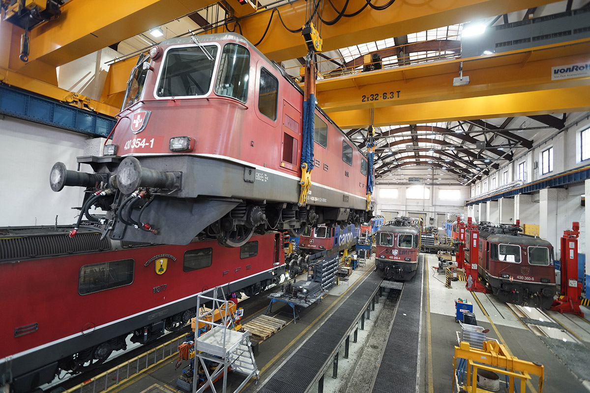 Das SBB Werk Bellinzona: für umfangreiche Revisionen an Fahrmotoren und Lokomotiven